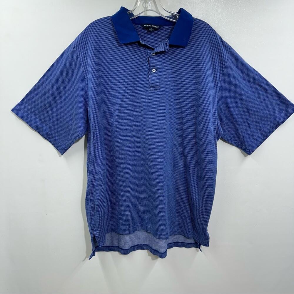 Polo Golf  Ralph Lauren Mens Polo Shirt Blue Pima Cotton‎ Short Sleeve Size XL